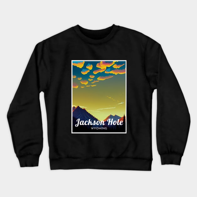 Jackson Hole Wyoming United States ski Crewneck Sweatshirt by UbunTo